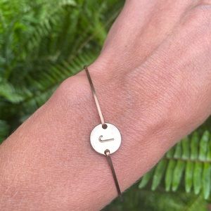 J Initial Gold Bangle